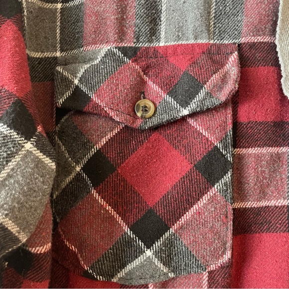 Mountain Expeditions XL Plaid Flannel Hoodie Button Down Shirt - Picture 4 of 10